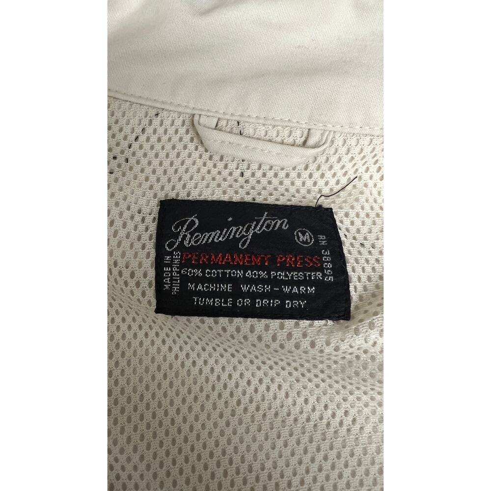 Vintage 80's Remington Tan Nylon Outdoor Windbreaker Jacket USA Men's M - Picture 4 of 4